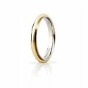 UNOAERRE Andromeda Slim Wedding Ring 3mm White Yellow Gold Brilliant Promises