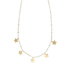 Woman Necklace with Stars in Yellow Gold 803321737230