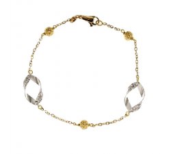 Damenarmband Gelb- und Weißgold 803321724444