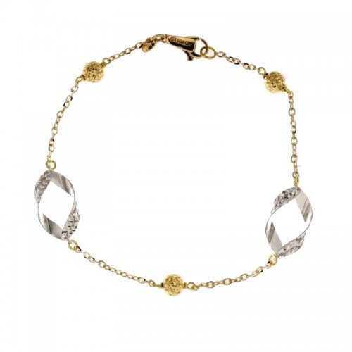 Damenarmband Gelb- und Weißgold 803321724444