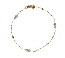 Damenarmband Gelb- und Weißgold 803321724449