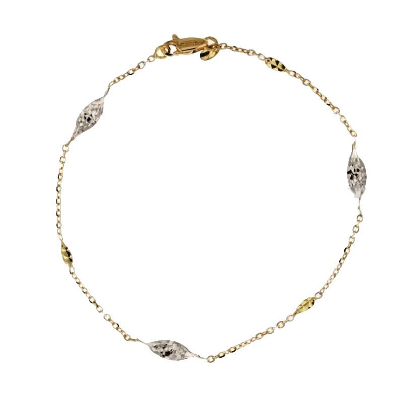 Damenarmband Gelb- und Weißgold 803321724449