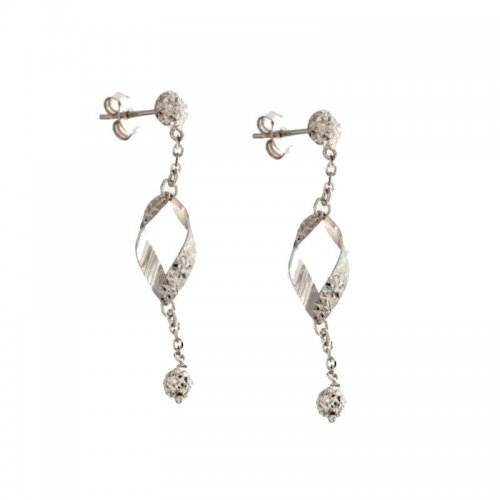 Women's Long Earrings in White Gold 803321724358