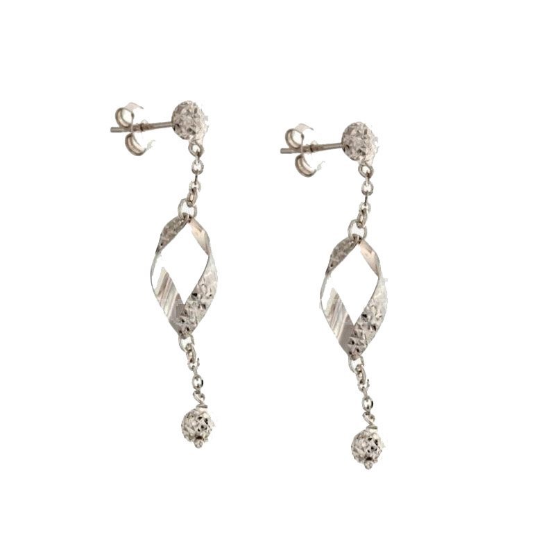 Women's Long Earrings in White Gold 803321724358