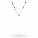 Rosary necklace in unisex steel 50 cm 12940