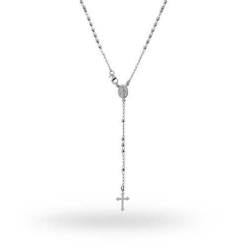 Rosenkranzkette aus 925er Silber 45 cm 9735