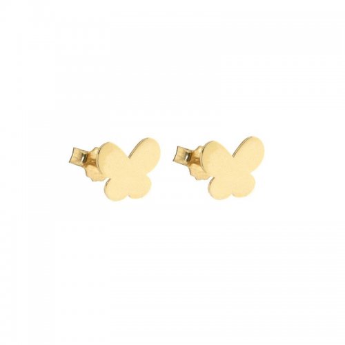 Yellow gold butterfly women's earrings 803321733436