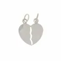 Double Pendant with Broken Heart to Break White Gold 803321703332