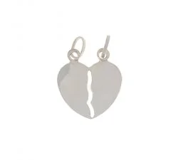 Ciondolo doppio con Cuore spezzato da spezzare Oro bianco 803321703332
