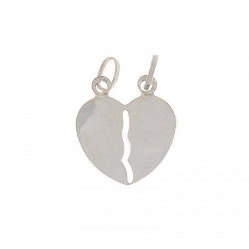 Double Pendant with Broken Heart to Break White Gold 803321703332