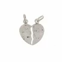 Double Pendant with Broken Heart to Break White Gold 803321703257