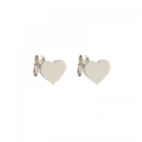 White Gold Women Hearts Earrings 803321733435