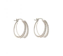 Women's Hoop Earrings in White Gold 803321736278