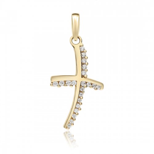 Unisex Cross in White Gold GL100002