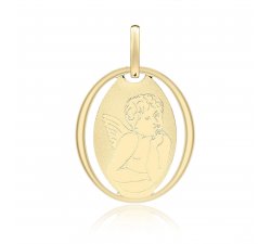 Yellow gold angel pendant 803321714868