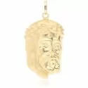 Yellow Gold Jesus Christ Face Pendant 803321712033