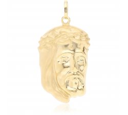 Yellow Gold Jesus Christ Face Pendant 803321712033