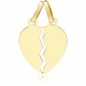 Double Pendant with Broken Heart to Break Yellow Gold 803321703331