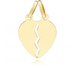 Double Pendant with Broken Heart to Break Yellow Gold 803321703331