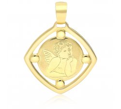 Yellow gold angel pendant 803321714895