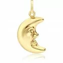 Yellow gold moon pendant 803321705518