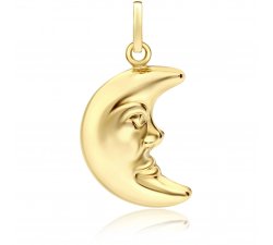 Yellow gold moon pendant 803321705518