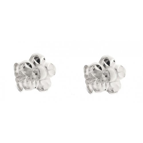 White Gold Flower Girl Earrings 803321715563