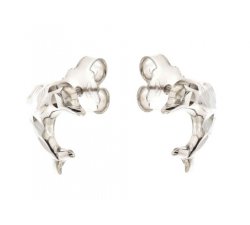 Dolphin Child Earrings White Gold 803321715565