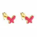 Yellow Gold Butterfly Girl Earrings 803321716612