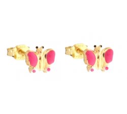 Yellow Gold Butterfly Girl Earrings 803321716621