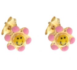 Flower Girl Yellow Gold Earrings 803321716634