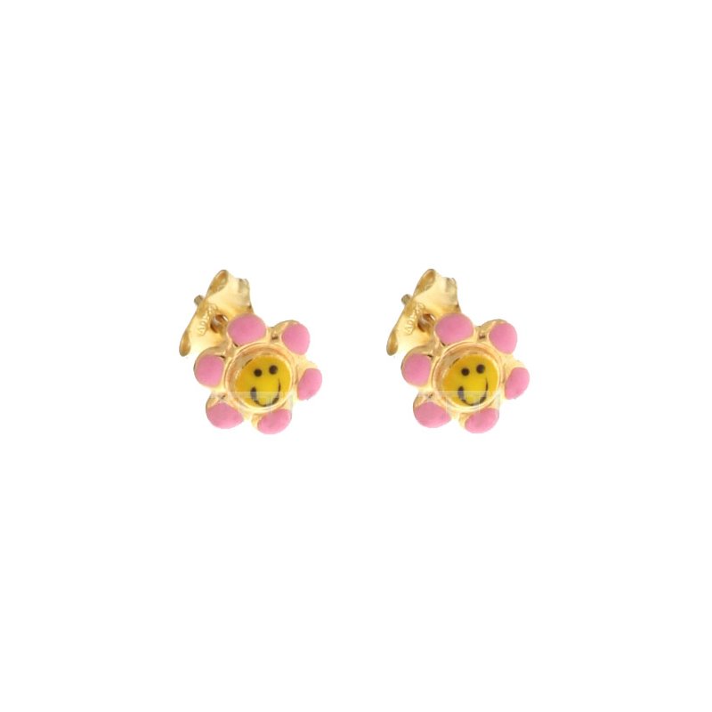 Ohrringe Blumenmädchen aus Gelbgold 803321716634