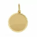 Yellow gold customizable medal pendant 803321710548