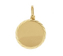 Yellow gold customizable medal pendant 803321710548