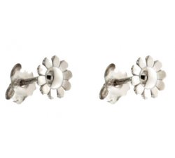 White Gold Flower Girl Earrings 803321730748