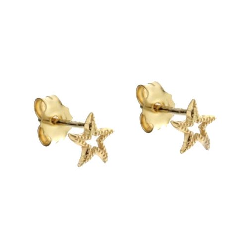 Starfish Yellow Gold Woman Earrings 803321730749