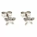 Girls Butterfly Earrings White Gold 803321728717