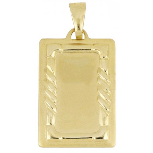 Yellow gold customizable medal pendant 803321714946