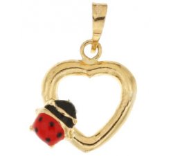 Ladybug pendant yellow gold 803321737035