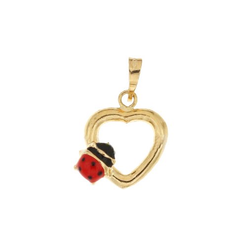 Ladybug pendant yellow gold 803321737035