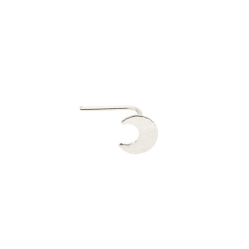 Mond Nasenpiercing in Weißgold 803321731643