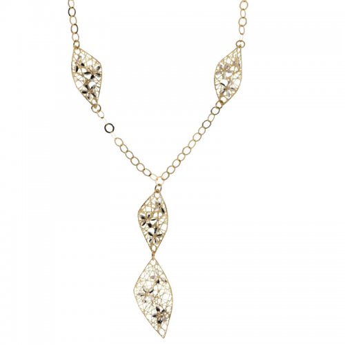 Woman Necklace in Yellow and White Gold 803321727016