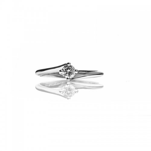 Ring Promesse Jewelry Woman Solitaire Diamond FE44