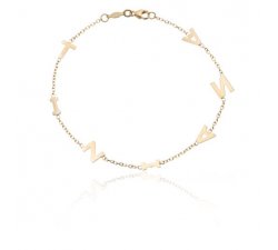 Facco Gioielli Armband anpassbarer Name in Gold PZ007