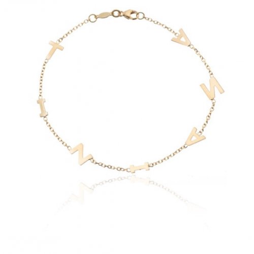 Facco Gioielli bracelet customizable name in gold PZ007