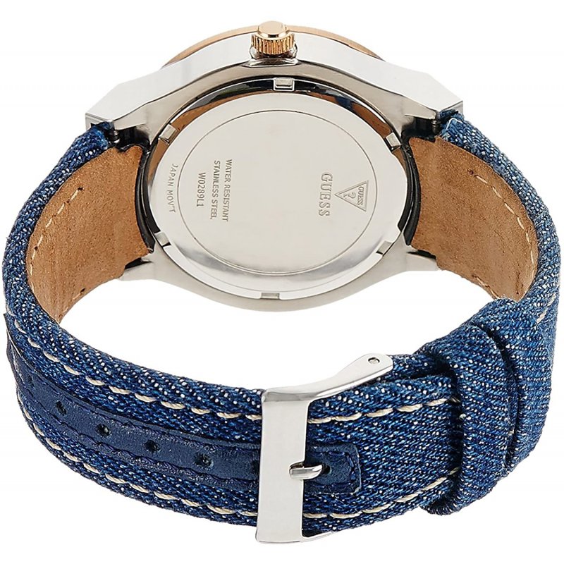Guess watch sales denim strap