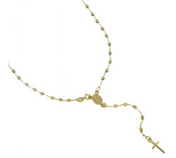 Miraculous Madonna Yellow Gold Rosary Necklace 803321712164