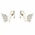 Girls Butterfly Earrings White Gold 803321736916