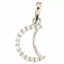 White gold moon woman pendant 803321728897