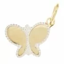 Women's butterfly pendant Yellow and white gold 803321726648